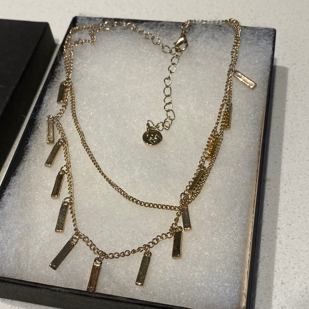 Double Chain Charm Necklace - Picture 2 of 2